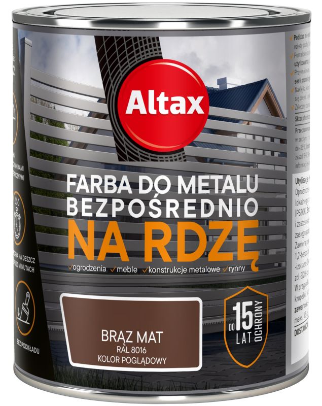 Farba antykorozyjna Altax brąz mat 0,75 l