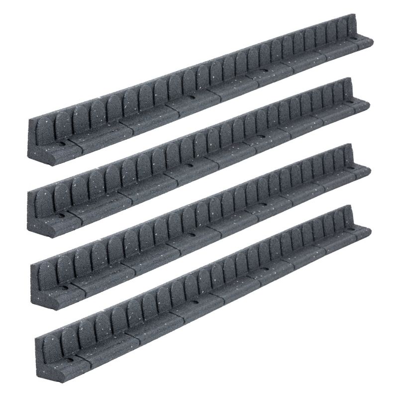 Obrzeże trawnikowe ogrodowe 120x7x8 cm Mowing Edge e-floor z zestawem montażowym szare 4 szt