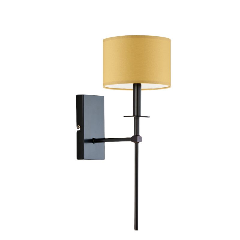 Kinkiet Volta Light Factory Loon Czarny/Musztardowy Abażur 1xE27 1szt.