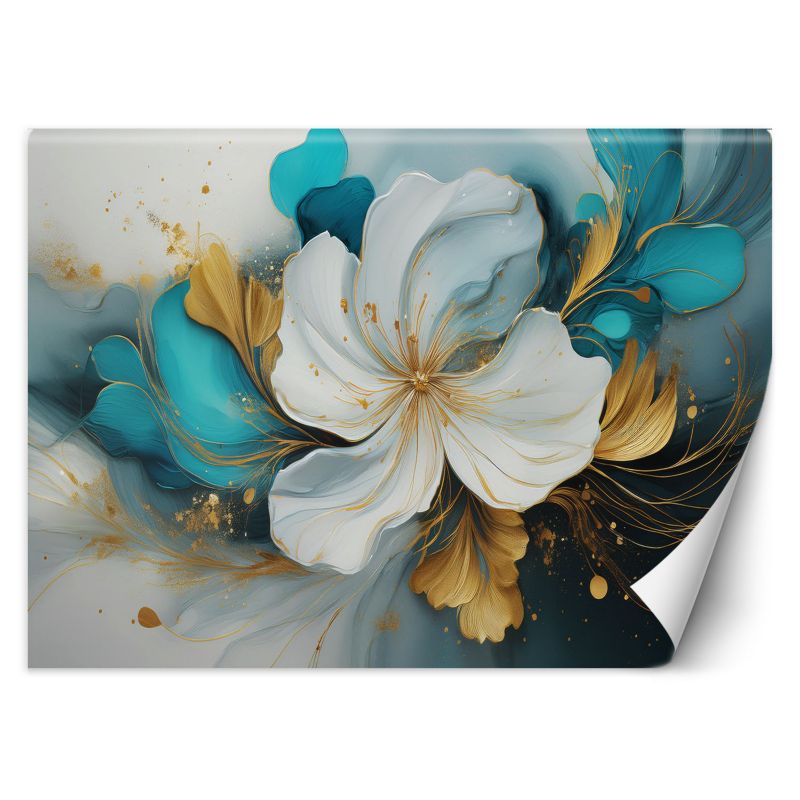Fototapeta Feeby Abstrakcja Kwiat Turkusowy 350x245 1 szt