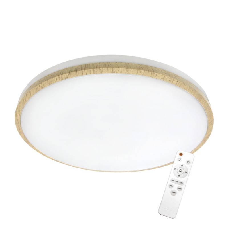 Plafoniera LED LL TALDOR CCT 24W 66663 LightLogic drewno pilot zmiana barwy night light 1 szt.