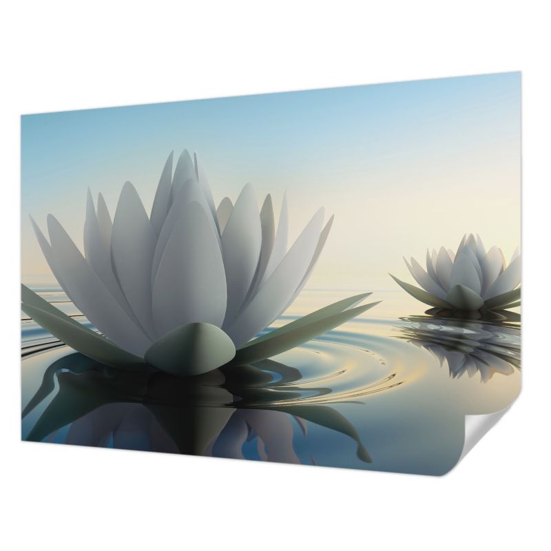 Tapeta samoprzylepna Tulup 208x146 cm Lilie wodne Tapeta Do Sypialni, Salonu, Łazienki 1 szt.