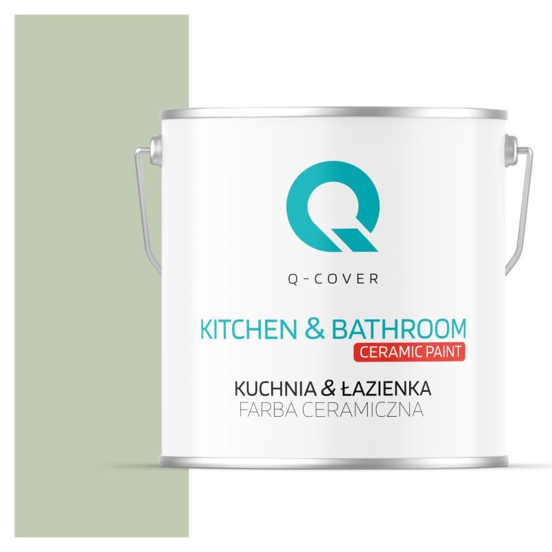 Farba Ceramiczna Kuchnia & Łazienka Q-Cover Oliwkowy H2055 Głęboki Mat 5L