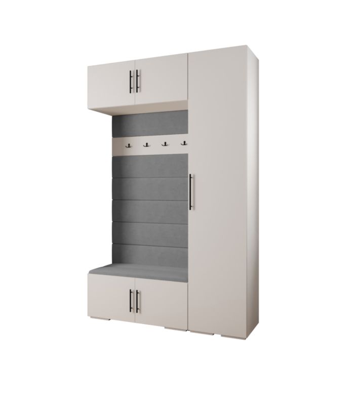 Garderoba do przedpokoju Abiks INOVA 3 Z19 biały+czarny+manila16 1 szt.