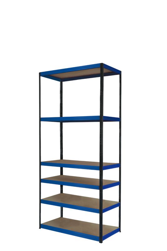 Regał metalowy MODO24 magazynowy grafitowo-niebieski helios 213x120x45cm 6 półek po 175 kg 1 szt.