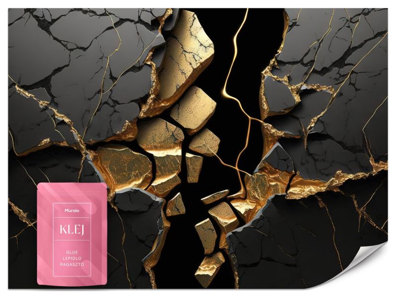 Fototapeta Muralo Czarny Abstrakcyjny Marmur 100x70 cm 1szt.