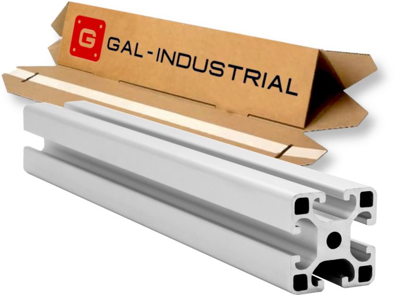 PROFIL KONSTRUKCYJNY ALUMINIOWY GAL-INDUSTRIAL 40x40 otwór 8mm DŁ. 370cm + Cięcie na wymiar 1 szt.