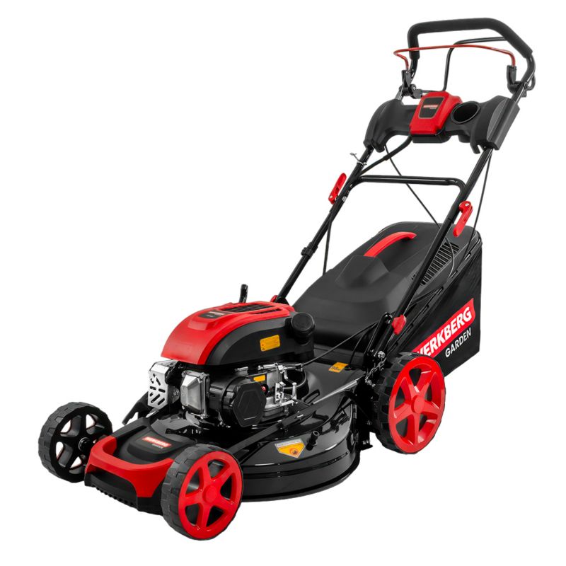 Kosiarka Werkberg Garden spalinowa 196CC napęd 51 cm kosz 60L z rozrusznikiem elektrycznym e-start mulczowanie 1szt.