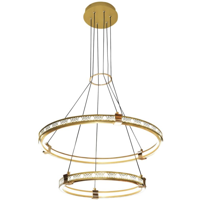 Lampa Sufitowa Wisząca Toolight Lhj037-Cp2 Złoty 1Szt