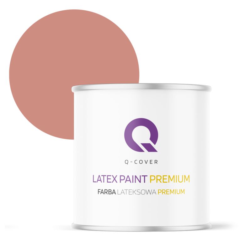 Farba Lateksowa Premium Plamoodporna do Ścian i Sufitów Q-Cover Łososiowy H5533 Głęboki Mat 2L