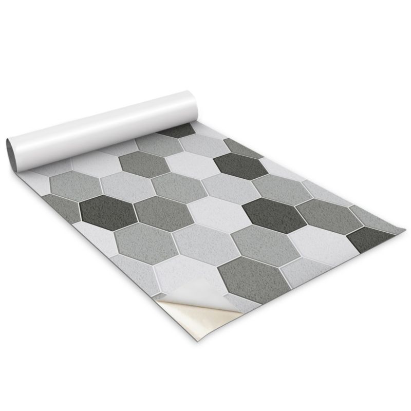 Folia Samoprzylepna Do Mebli Wallfluent 100x50 cm Szare heksagony Matowa Okleina Dekoracyjna 1 rol.