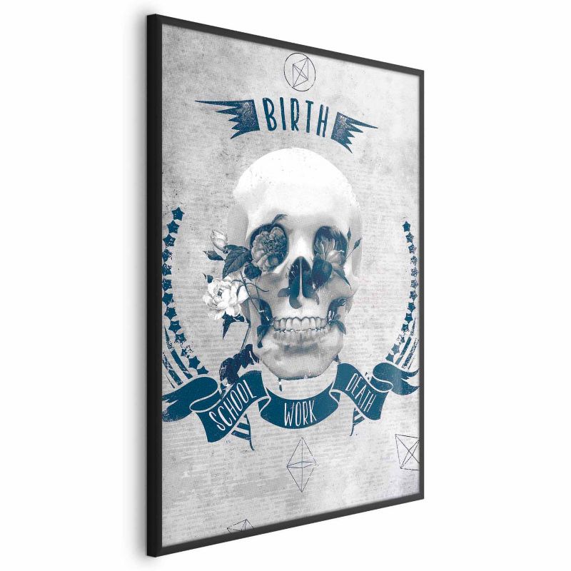 Plakat Artgeist Life Is Brutal 60x90 cm z ramą czarną 1 szt