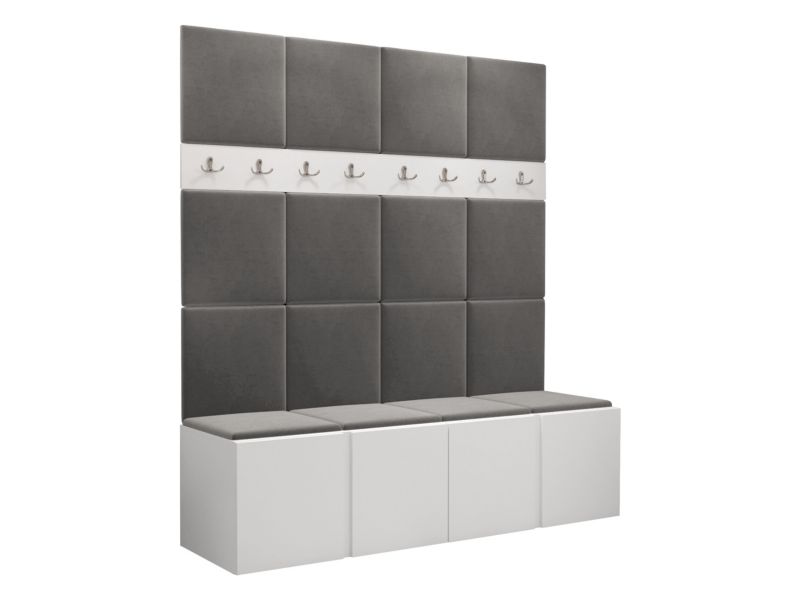 Garderoba MIRJAN 24 Orion V biały + szary 1 kpl.