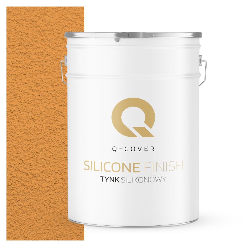 Tynk Silikonowy Elewacyjny Baranek 1.00mm Q-Cover Pomarańczowy F766 25KG