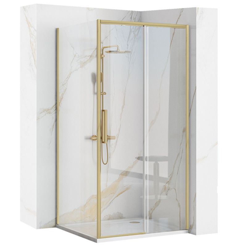 Kabina Prysznicowa Narożna Rea Rapid Slide 160X90 Złoty 160X90X195Cm 1Szt