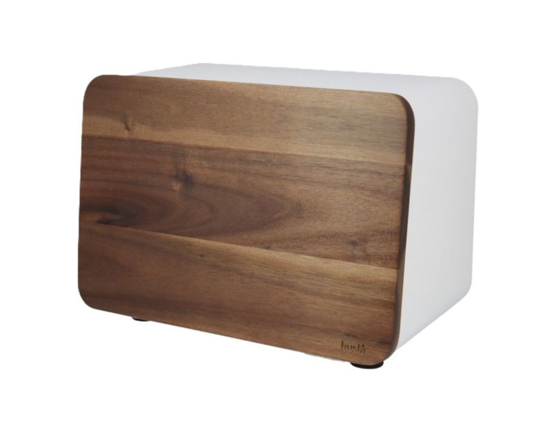 Chlebak Husla stalowy z pokrywą akacjową 73937 1szt