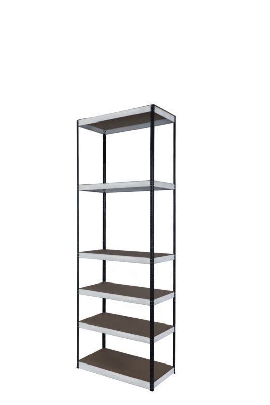 Regał metalowy MODO24 magazynowy stojak grafitowo-biały helios 196x35x35cm 6 półek po 175 kg 1 szt.