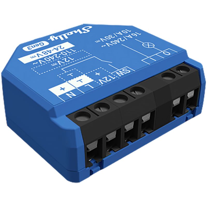 Shelly 1 Gen3 przekaźnik WIFI bezpotencjałowy styk