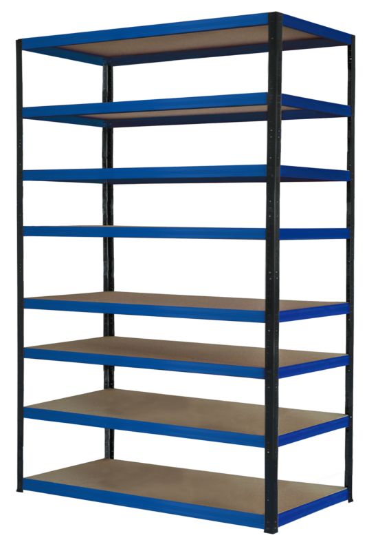 Regał metalowy MODO24 magazynowy grafitowo-niebieski helios 270x150x45cm 8 półek po 275 kg 1 szt.