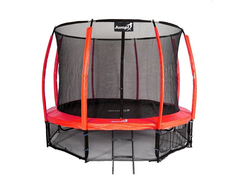 Trampolina Ogrodowa Jumpi 312cm/10FT Maxy Comfort Plus Czerwona Z Wewnętrzną Siatką 1 szt