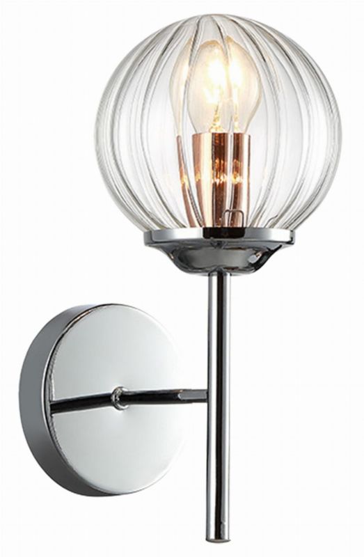 Kinkiet ścienny Candellux Best chromowany przezroczysty-miedź 1 x E14 x 40W IP20 wym: 27 x 17 x 12 cm - 1 szt.