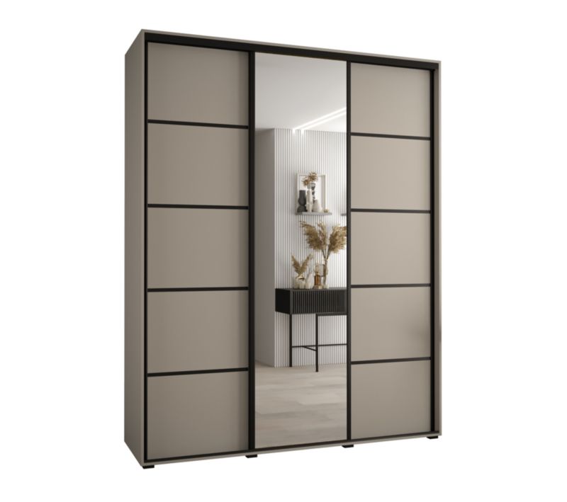 Szafa przesuwna Abiks 45 wysoka Dakota 5 200 kaszmir+kaszmir+czarn 1 szt