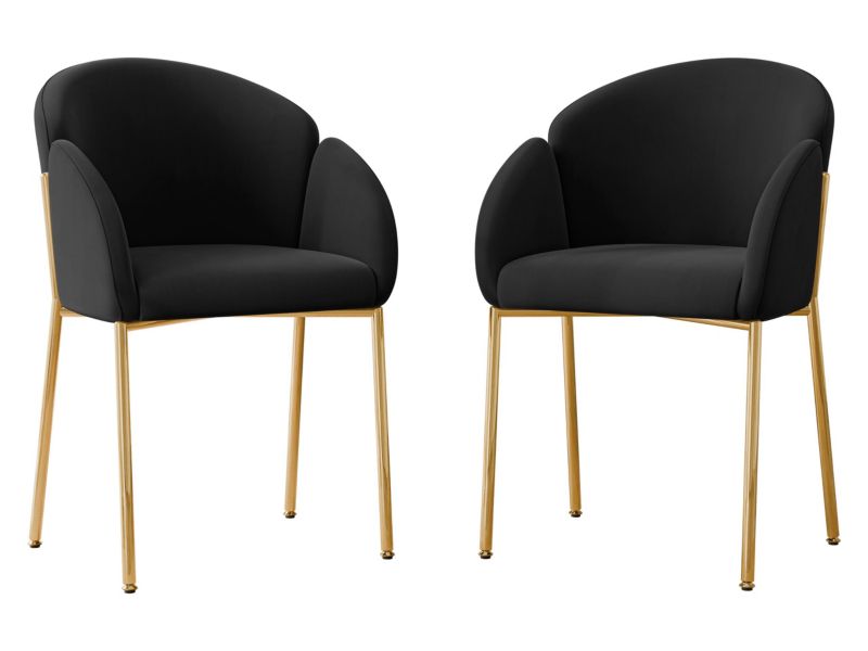 Komplet dwóch nowoczesnych krzeseł MIRJAN 24 Muz DC-1257/GL czarny 2 szt.