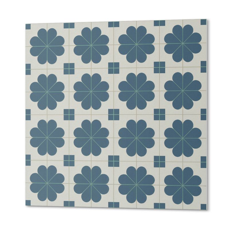 Komplet Kafelków Samoprzylepnych ArtPrintCave 50x50 cm Kwiatowy wzór w kratkę 4 szt.