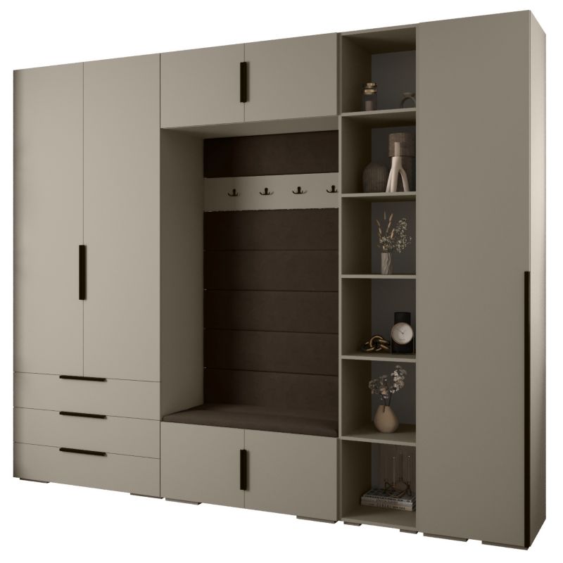 Garderoba do przedpokoju Abiks INOVA 1 Z11 kaszmir+czarny+manila04 1szt.