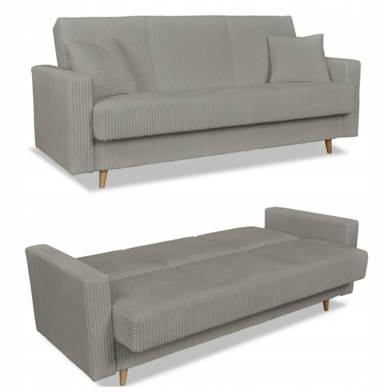 Wersalka kanapa do salonu z pojemnikiem rozkładana Family Meble Rene beżowa 1szt