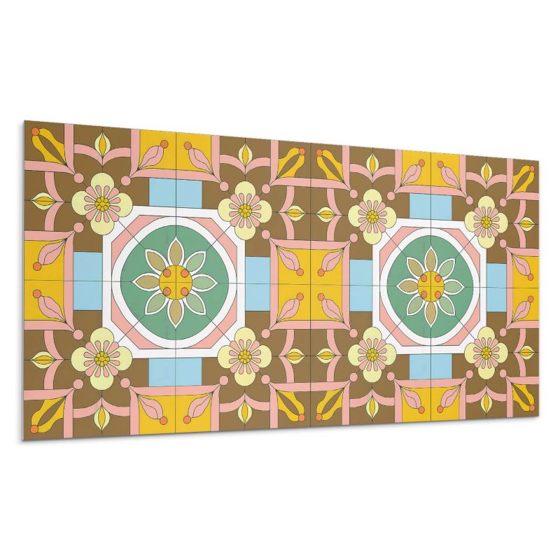 Kafelki samoprzylepne Wallfluent 60x30 cm Kwiatowy design 6 szt.