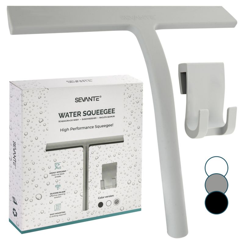 Ściągaczka do wody i pary SEVANTE silikonowa jasno-szara 1 szt.