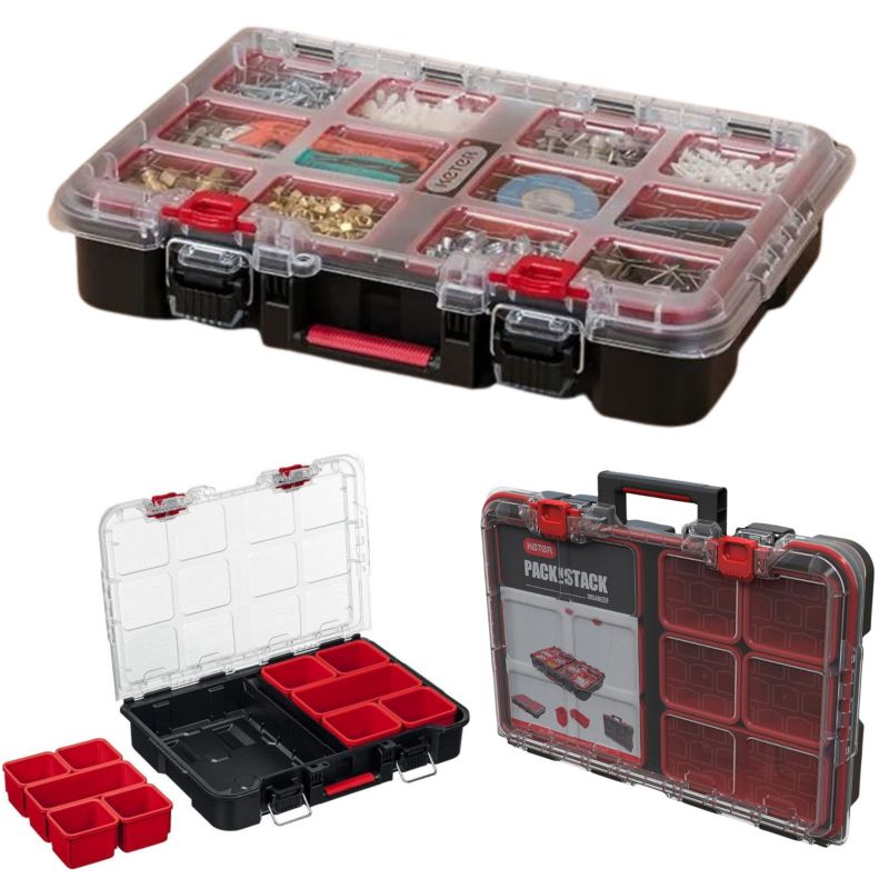 Organizer narzędziowy Keter Stack'N'Roll 10 pojemników 51,5x34,5x11,5 cm 1 szt