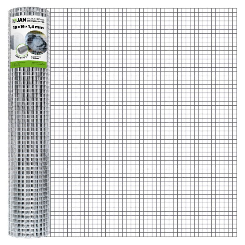 Siatka zgrzewana Z.P.H. JAN 19x19x1,4mm na woliery 10m2 ogrodzenie klatki hodowla 1 szt.