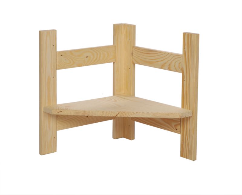 Regał modułowy MODO24 z pełnymi półkami 39 x 35 x 34 cm naturalny 1 szt.