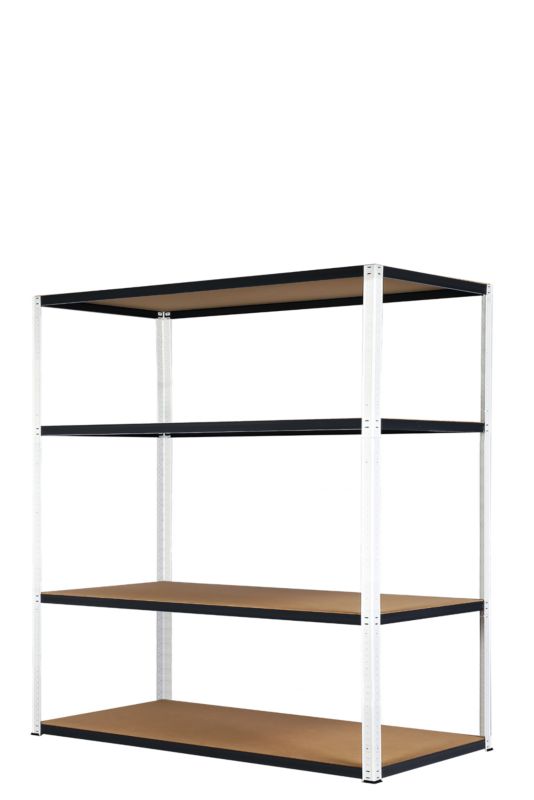 Regał metalowy MODO24 magazynowy garażowy biało-grafitowy helios 180x150x35cm 4 półki po 175 kg 1 szt.