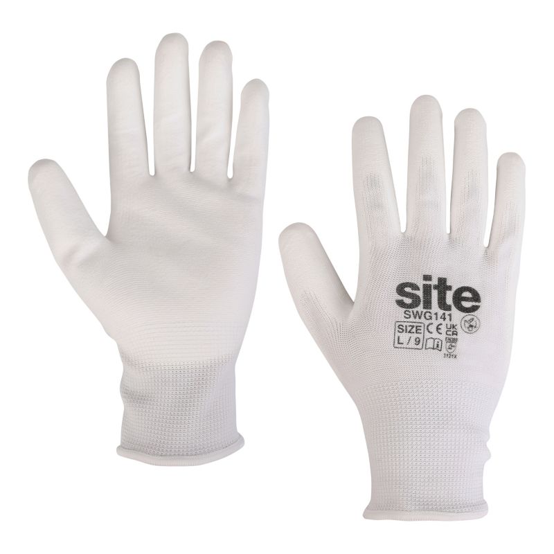 Rękawice malarskie Site białe L 5 par