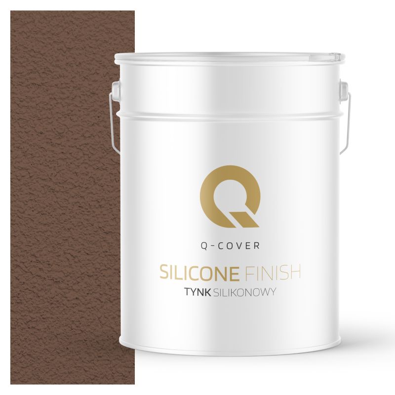 Tynk Silikonowy Elewacyjny Baranek 1.00mm Q-Cover Czekoladowy F536 15KG