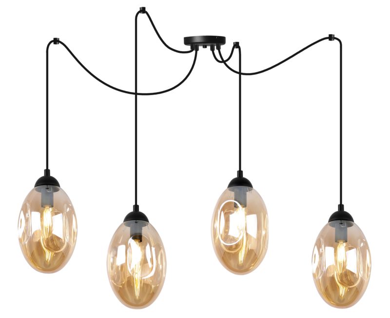 Lampa sufitowa wisząca Light Home LH Vigo Spider 4x E14 60W miodowy 1szt.