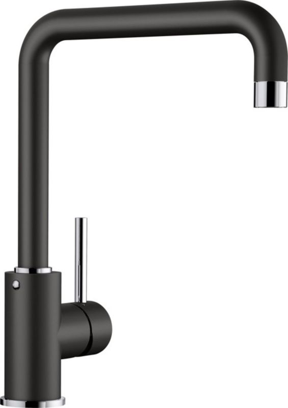 Bateria kuchenna Blanco Mili silgranit czarna ruchoma wylewka 360 1 szt.
