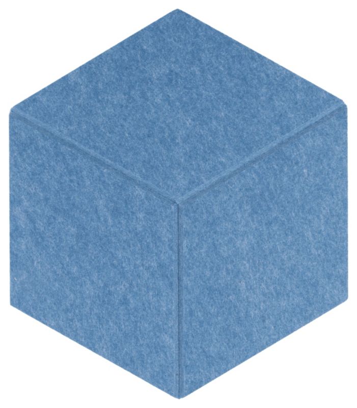 Panel filcowy ścienny dekoracyjny Multidecor Felly 40 x 46 cm 9 mm heksagon ryflowany niebieski 2 szt.