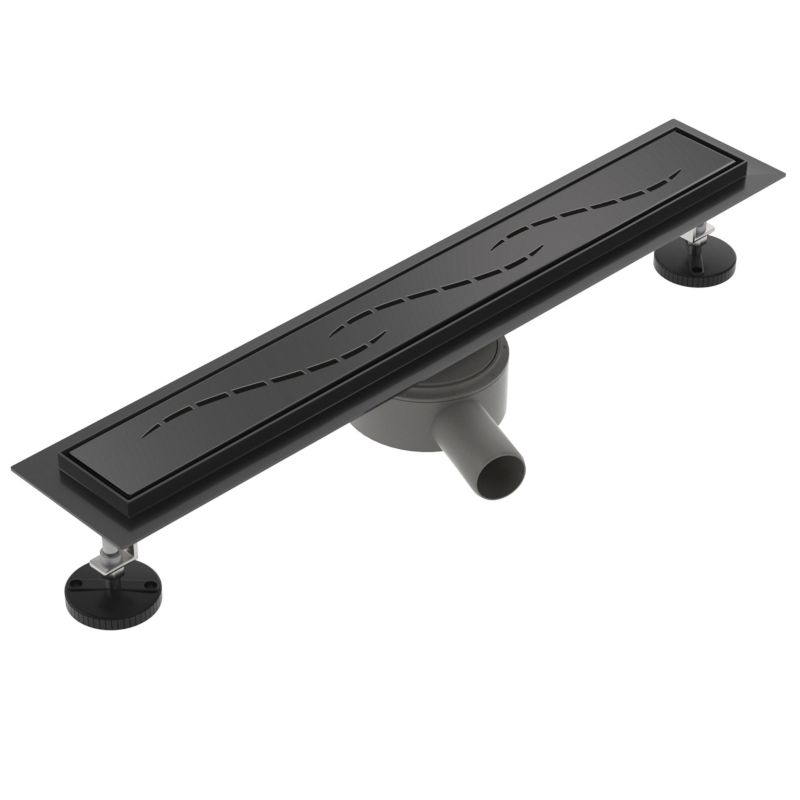 Odpływ liniowy obrotowy SEVANTE z maskownicą WK158 100 cm czarny FLAT 1szt.