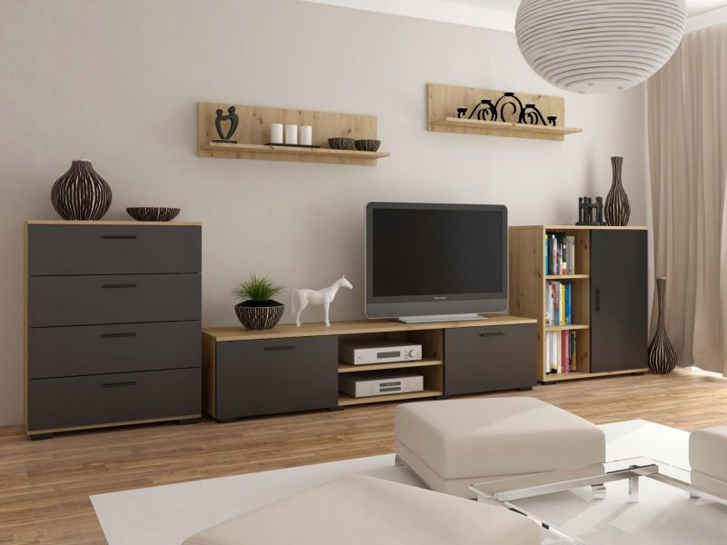 Meblościanka Matkam CHOPIN 2 Per artisan-czarny 1 szt.