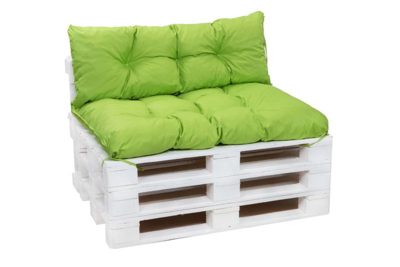 Zestaw Poduszek na paletę, Setgarden, 120x80cm + 120x40cm, Limonka Poduszki na meble z palet, Simple, 1szt