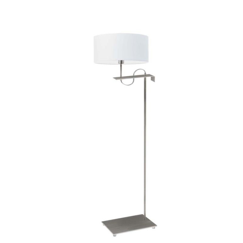 Lampa stojąca Volta Light Factory podłogowa z abażurem srebrny/biały walec POINT 1szt.