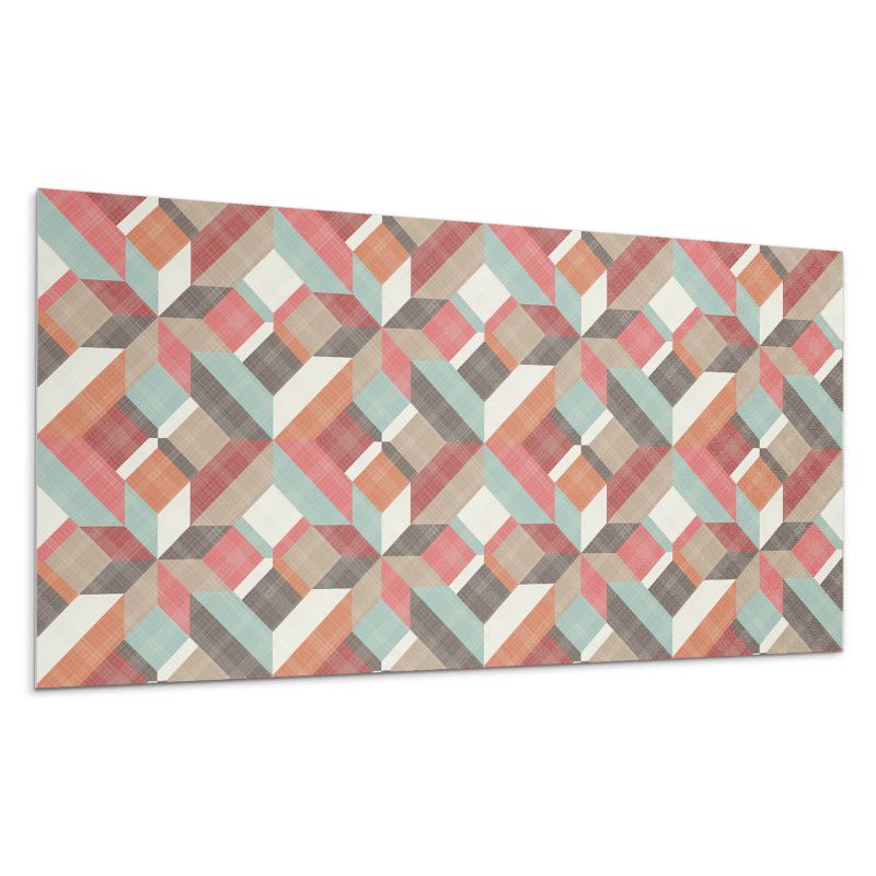 Panel samoprzylepny Wallfluent 120x60 cm Dynamiczna geometria w żywych kolorach 1 szt.