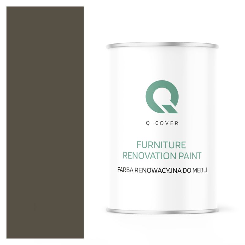 Farba Renowacyjna do Mebli Q-Cover Szaro-brązowy RAL7013 Mat 1L