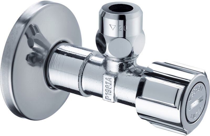 Zawór kątowy mosiężny Schell 1/2" x 3/8" z filtrem