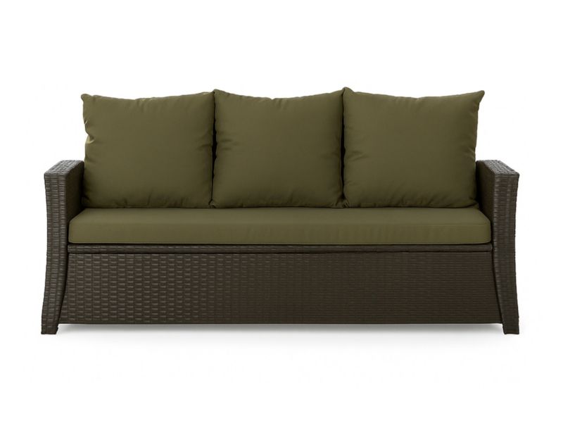 Poduszka ogrodowa na sofę rattanową 3-os, Setgarden, 140x50x50cm Zielona Poduszki na meble ogrodowe-Technorattan, Mix, 1szt