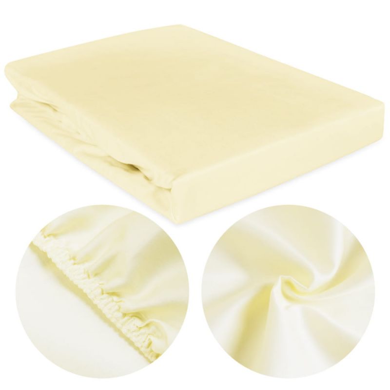 Prześcieradło satynowe z gumką Darymex 90x200 kolor Krem 1 szt.